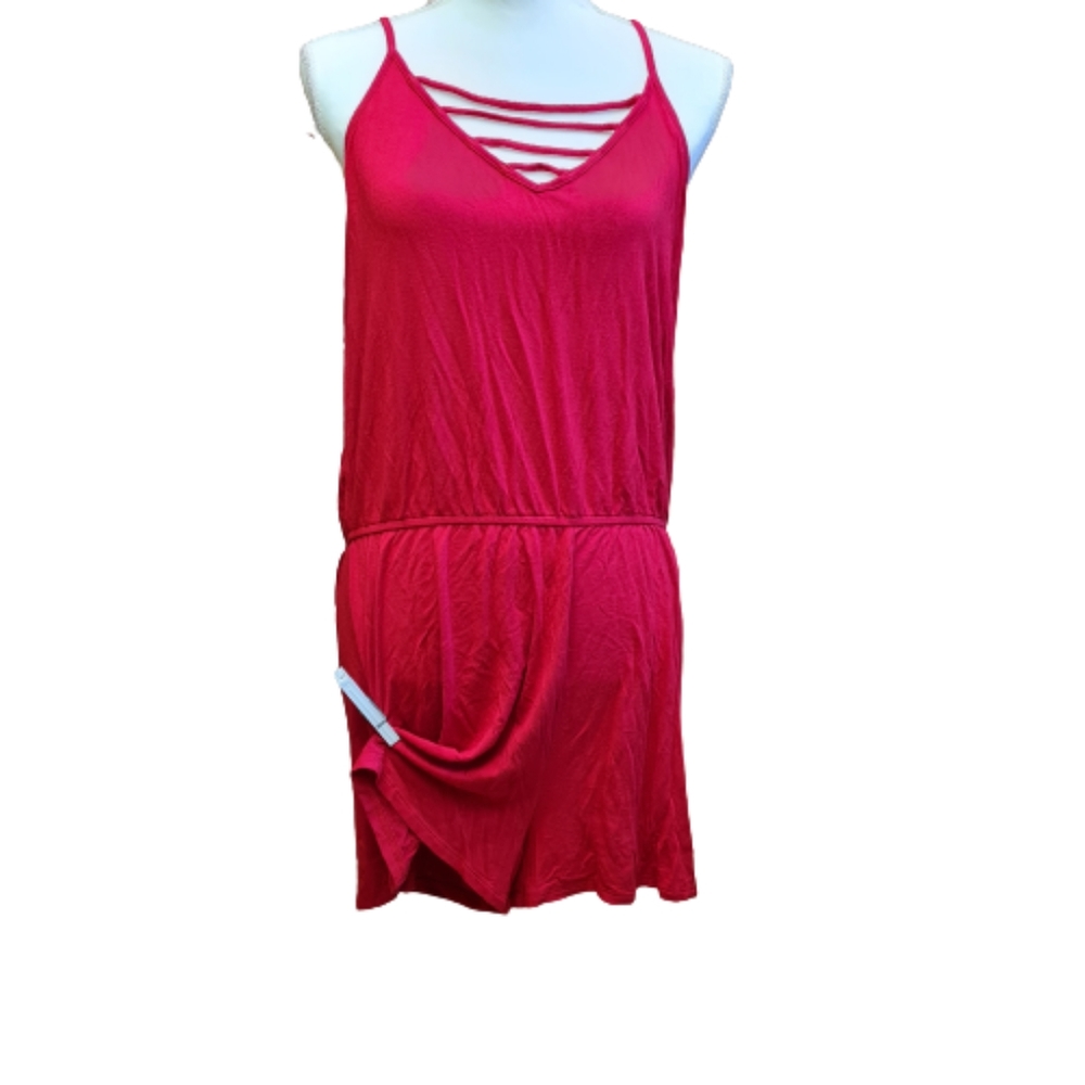 One piece red short set